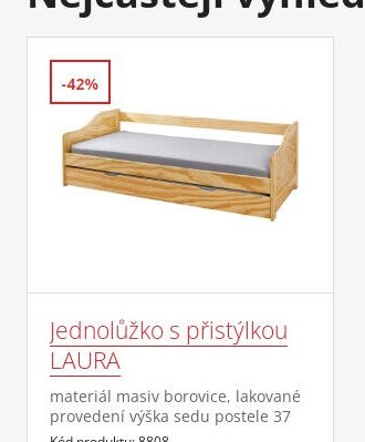 Jednolůžko s přistýlkou LAURA