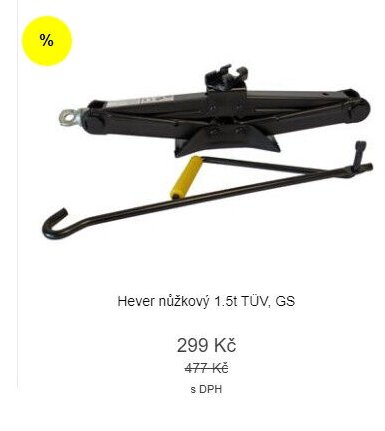 Hever nůžkový 1.5t TÜV, GS