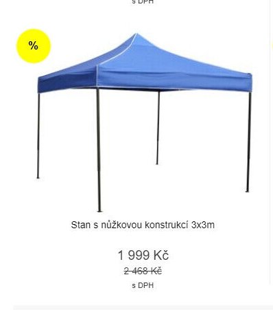 Stan s nůžkovou konstrukcí 3x3m