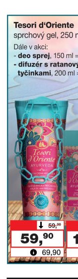 Tesori d'Oriente sprchový gel, 250 ml