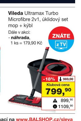 Vileda Ultramax Turbo mop + kýbl
