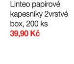 Linteo papírové kapesníky 2vrstvé box, 200 ks