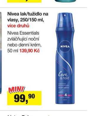 Nivea lak/tužidlo na vlasy, 250/150 ml
