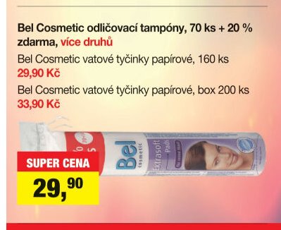 Bel Cosmetic odličovací tampony, 70 ks + 20 ks zdarma