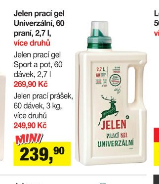 Jelen prací gel Univerzální, 60 praní, 2,7 l
