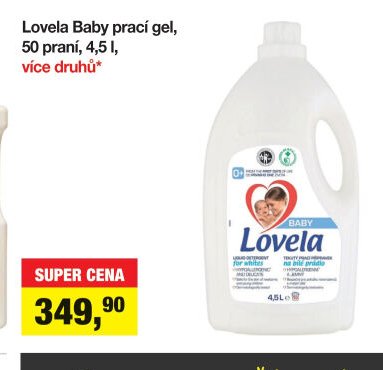 Lovela Baby prací gel, 50 praní, 4,5 l