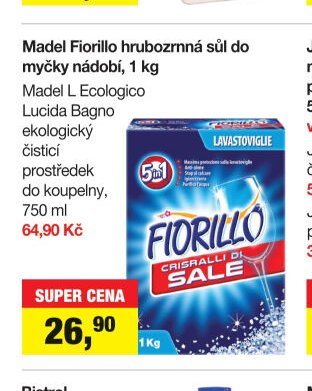 Madel Fiorillo hrubozrnná sůl do myčky nádobí, 1 kg