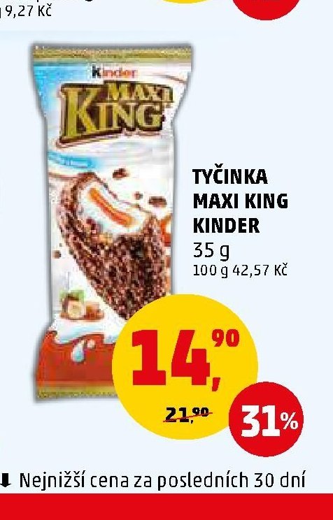 Tyčinka Maxi King Kinder - Penny Market aktualniletaky.eu