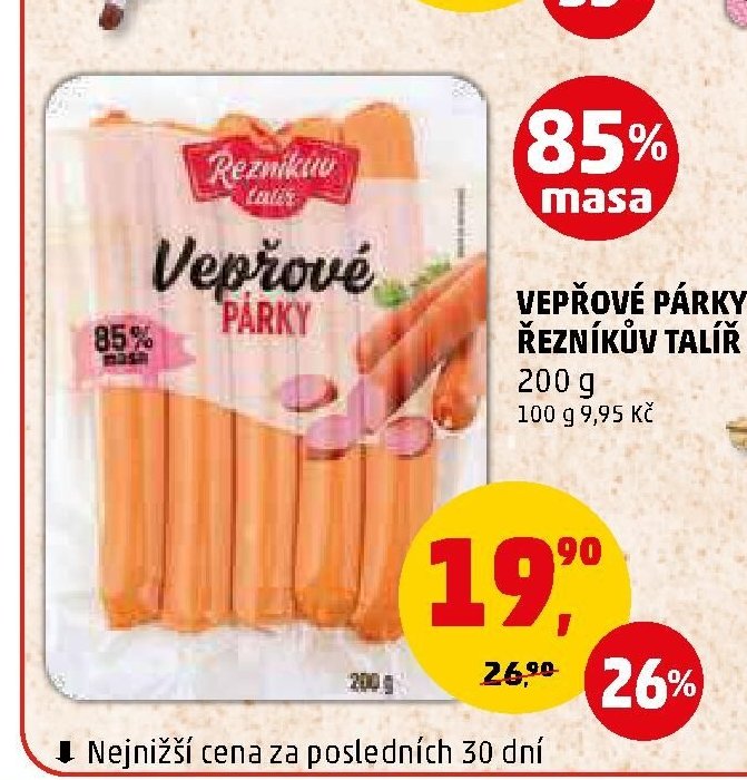 Vepřové párky Řezníkův talíř - Penny Market aktualniletaky.eu
