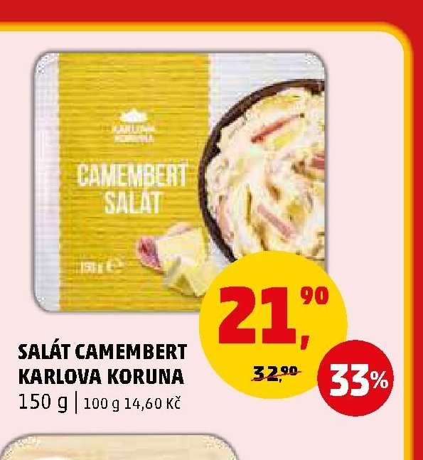 SALÁT CAMEMBERT KARLOVA KORUNA 150 g - Penny Market aktualniletaky.eu