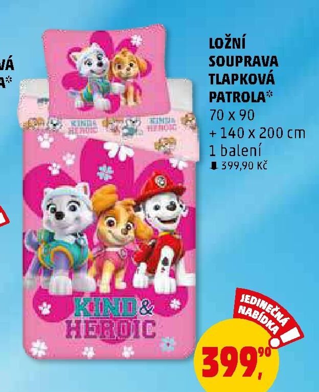 Ložní souprava Tlapková patrola - Penny Market aktualniletaky.eu