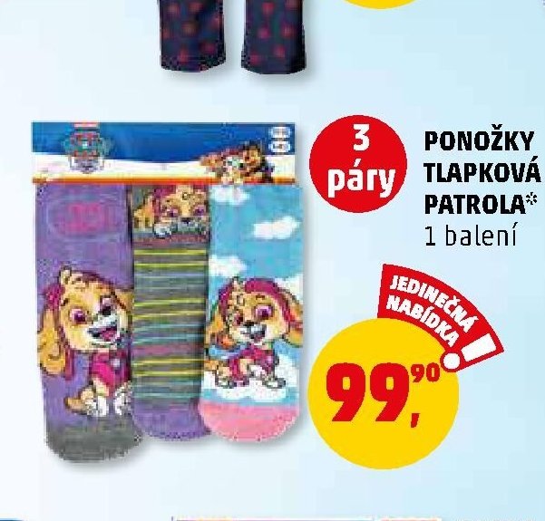 Ponožky Tlapková patrola - Penny Market aktualniletaky.eu