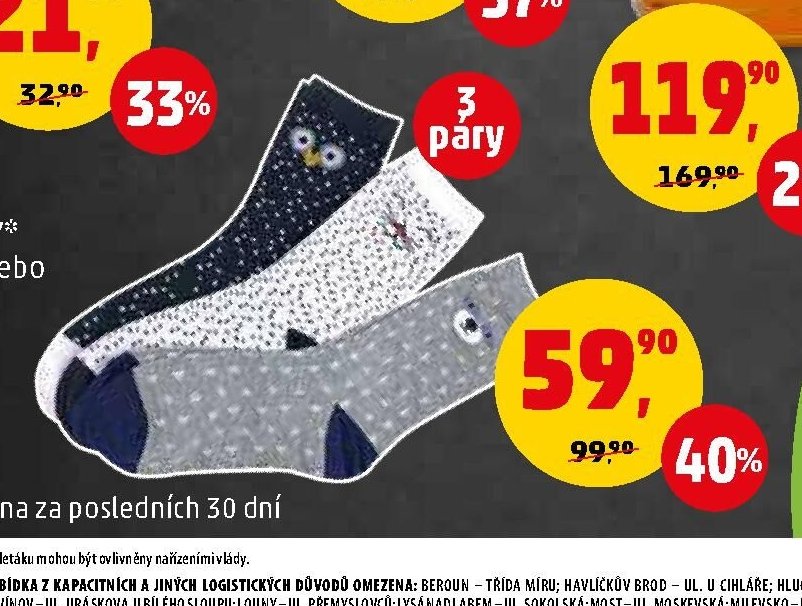 Ponožky pánské nebo dámské různé velikosti 1 balení - Penny Market aktualniletaky.eu