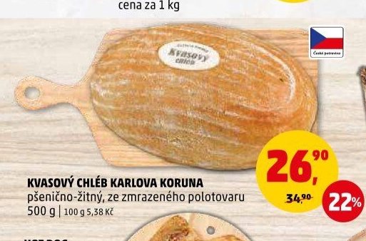 Kvasový chléb Karlova Koruna - Penny Market aktualniletaky.eu