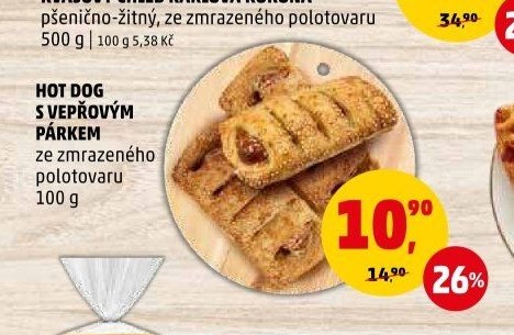 Hot dog s vepřovým párkem - Penny Market aktualniletaky.eu