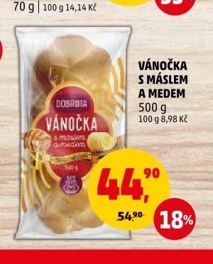 Vánočka s máslem a medem - Penny Market aktualniletaky.eu