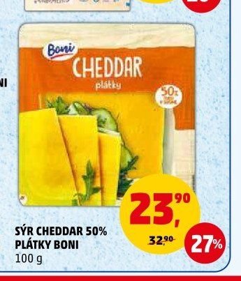 SÝR CHEDDAR 50% PLÁTKY BONI - Penny Market aktualniletaky.eu