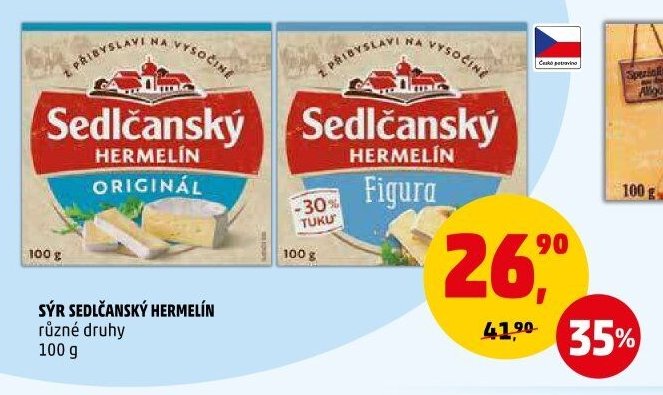 Sýr Sedlčanský Hermelín různé druhy 100 g - Penny Market aktualniletaky.eu