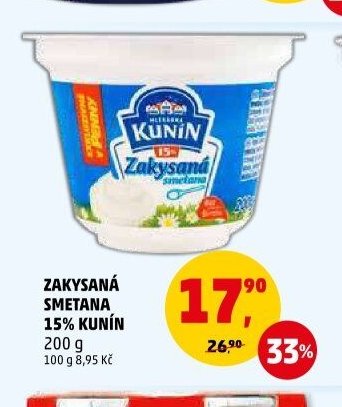 Zakysaná smetana 15% Kunín 200 g - Penny Market aktualniletaky.eu