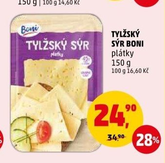TYLŽSKÝ SÝR BONI plátky 150 g - Penny Market aktualniletaky.eu
