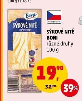 SÝROVÉ NITĚ BONI různé druhy 100 g - Penny Market aktualniletaky.eu