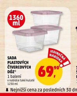 SADA PLASTOVÝCH ČTVERCOVÝCH DÓZ - Penny Market aktualniletaky.eu
