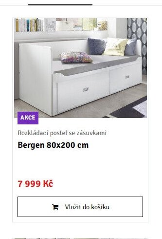 Bergen 80x200 cm