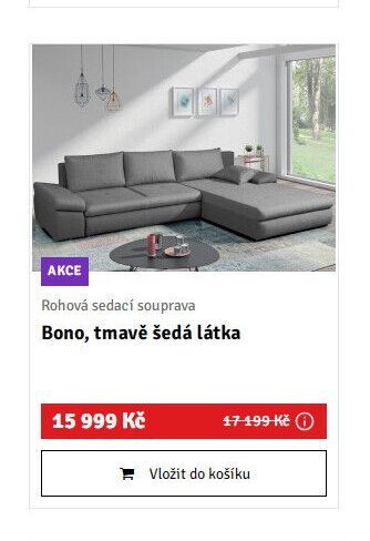 Bono, tmavě šedá látka