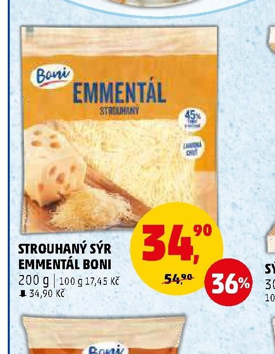 Strouhaný sýr Emmentál Boni - Penny Market aktualniletaky.eu