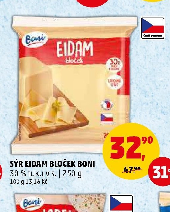 Sýr Eidam bloček Boni - Penny Market aktualniletaky.eu
