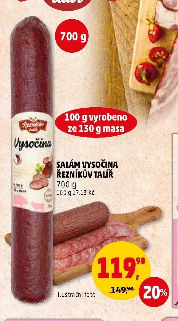 SALÁM VYSOČINA ŘEZNÍKŮV TALÍŘ 700 g - Penny Market aktualniletaky.eu