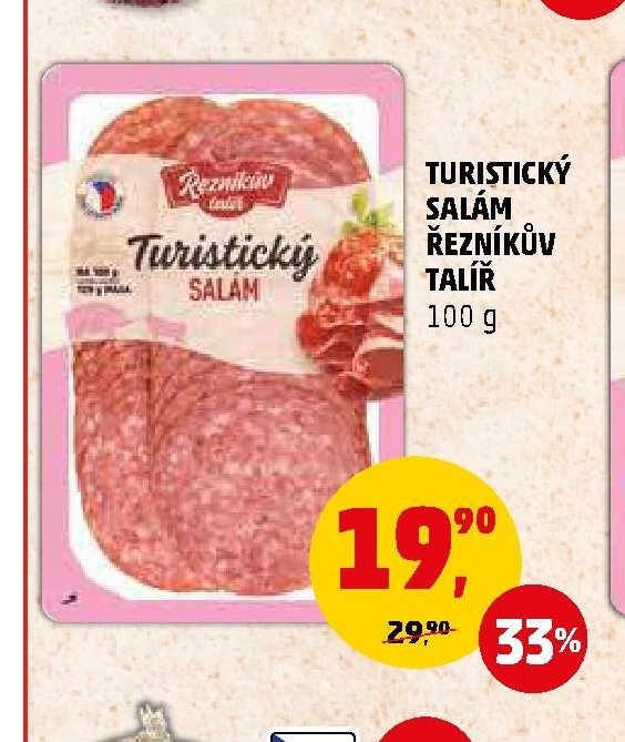 TURISTICKÝ SALÁM ŘEZNÍKŮV TALÍŘ 100 g - Penny Market aktualniletaky.eu