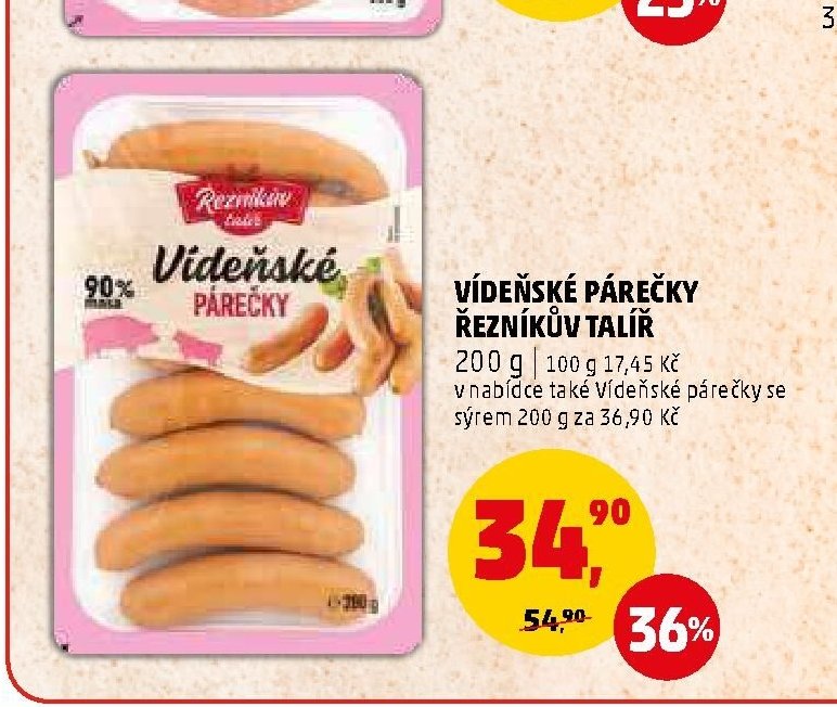 VÍDEŇSKÉ PÁREČKY ŘEZNÍKŮV TALÍŘ 200 g - Penny Market aktualniletaky.eu