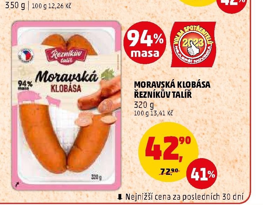 MORAVSKÁ KLOBÁSA ŘEZNÍKŮV TALÍŘ 320 g - Penny Market aktualniletaky.eu
