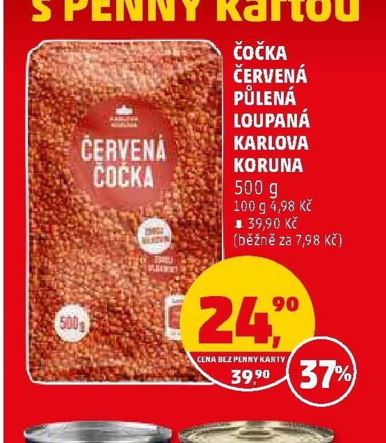 ČOČKA ČERVENÁ PŮLENÁ LOUPANÁ KARLOVA KORUNA - Penny Market aktualniletaky.eu