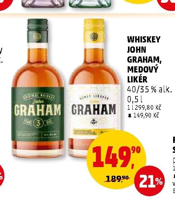 WHISKEY JOHN GRAHAM, MEDOVÝ LIKÉR - Penny Market aktualniletaky.eu