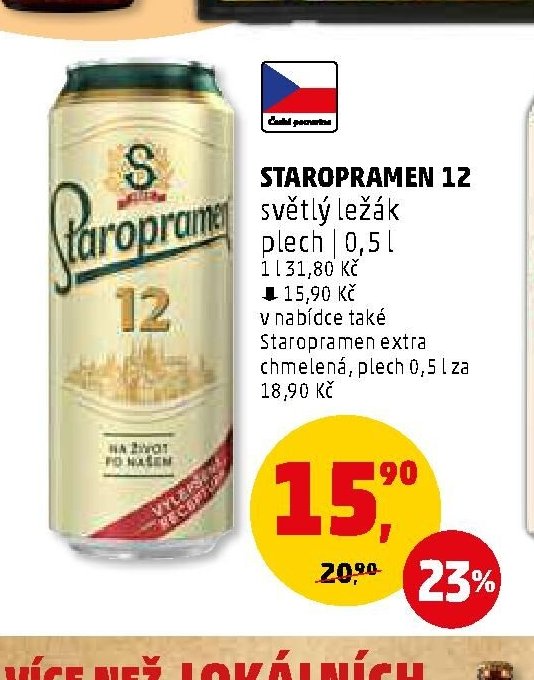 Staropramen 12 světlý ležák - Penny Market aktualniletaky.eu