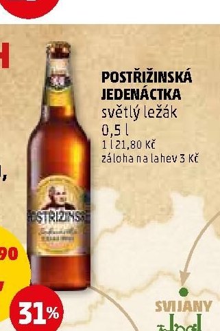 Postřižinská jedenáctka světlý ležák - Penny Market aktualniletaky.eu