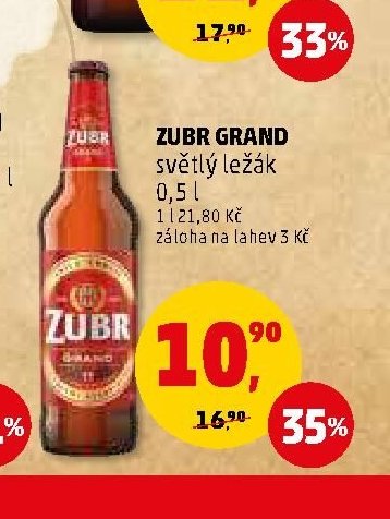 Zubr Grand světlý ležák - Penny Market aktualniletaky.eu