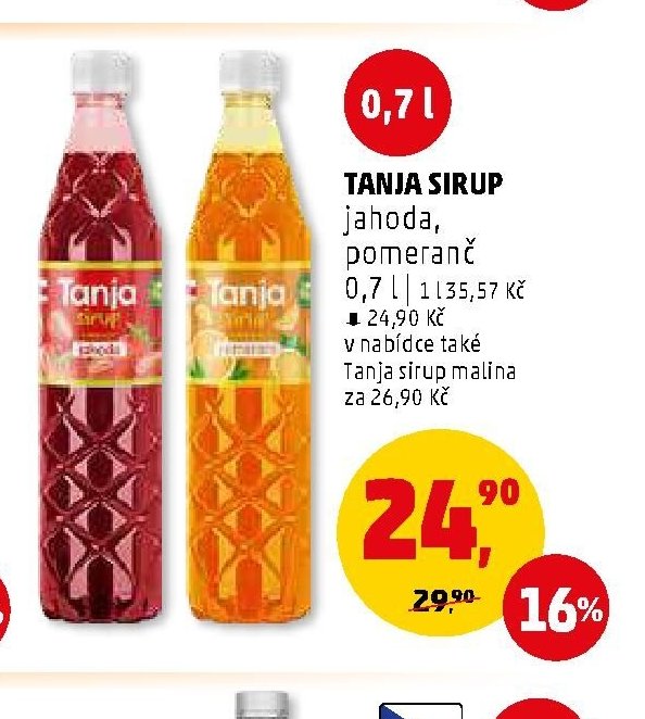Tanja sirup jahoda, pomeranč 0,7 l - Penny Market aktualniletaky.eu
