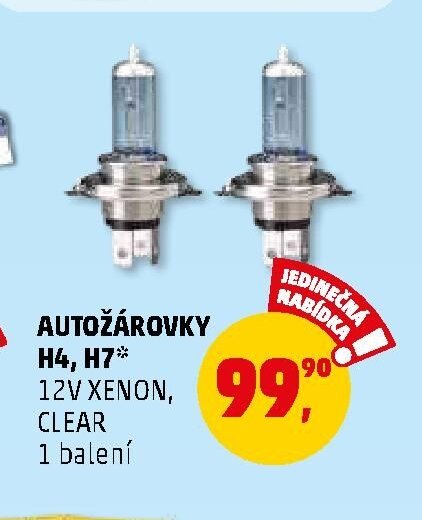 AUTOŽÁROVKY H4, H7 12V XENON, CLEAR - Penny Market aktualniletaky.eu