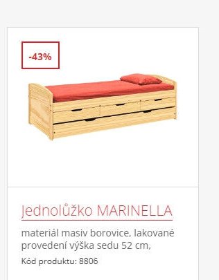 Jednolůžko MARINELLA