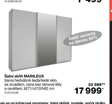 Šatní skříň MAINLEUS