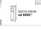 Šatní skříň LOFT 50/216-236/58