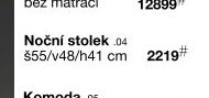 Noční stolek š55/v48/h41 cm