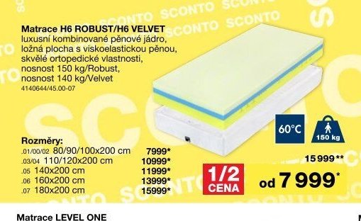 Matrace H6 ROBUST/H6 VELVET