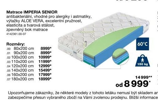 Matrace IMPERIA SENIOR