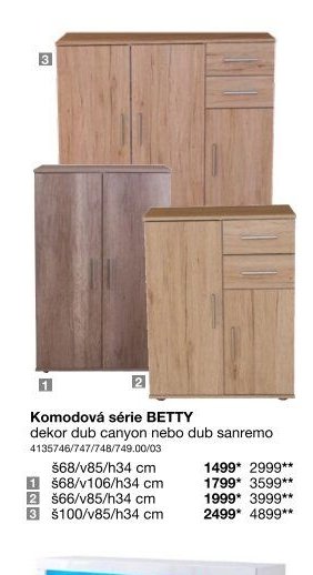 Komodová série BETTY