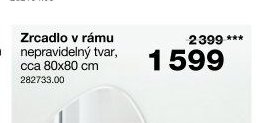 Zrcadlo v rámu nepravidelný tvar
