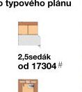 Výběr z bohatého typového plánu (2,5sedák)